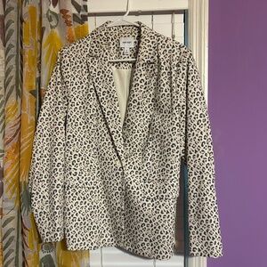 Nine West Leopard Blazer
